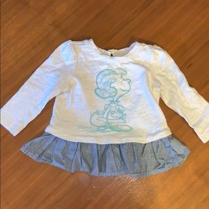 12 to 18 month babyGap shirt Peanuts character